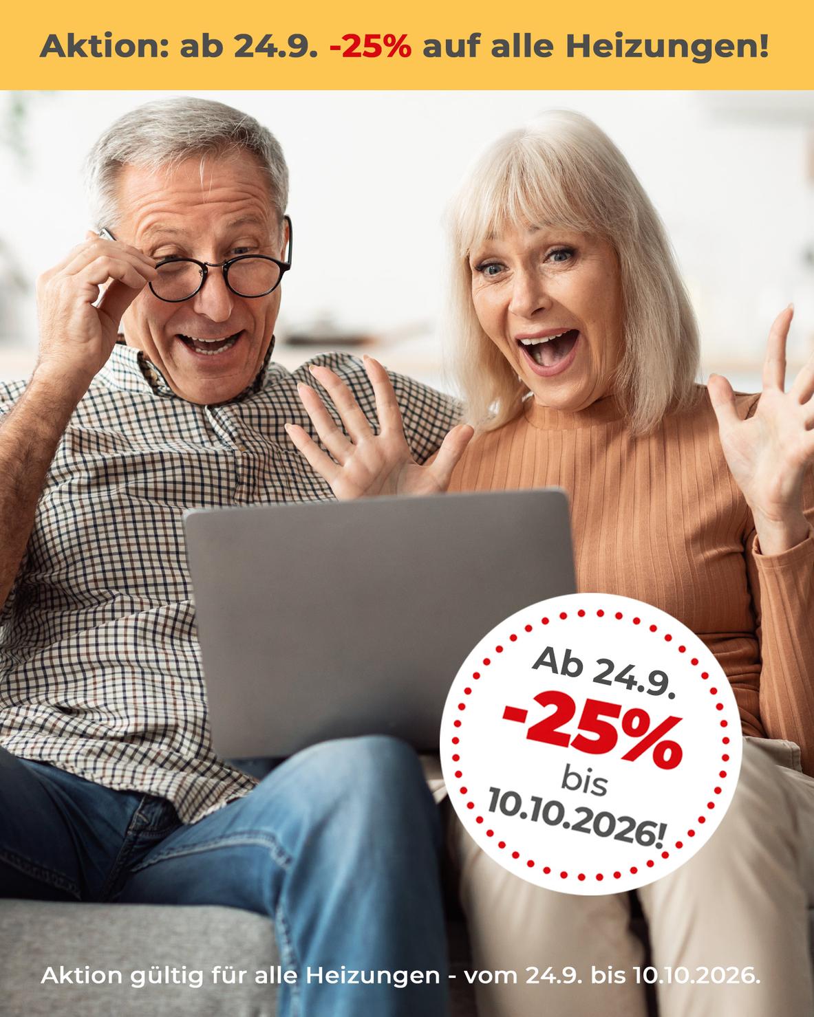 Herbstaktion: -25% auf alle Heizungen