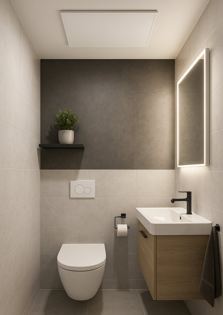 Gerade in den Nassräumen macht eine Infrarotheizung Sinn