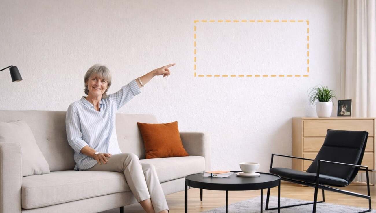 Infrarotheizung Wand Position der Montage bestimmen