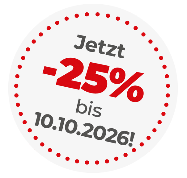 25 % auf alle Heizungen – vom 24.9. bis zum 10.10.2026.