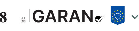 Offizielles EU-GARAN-Label: 8 Jahre gewerbliche Haltbarkeitsgarantie des Herstellers.